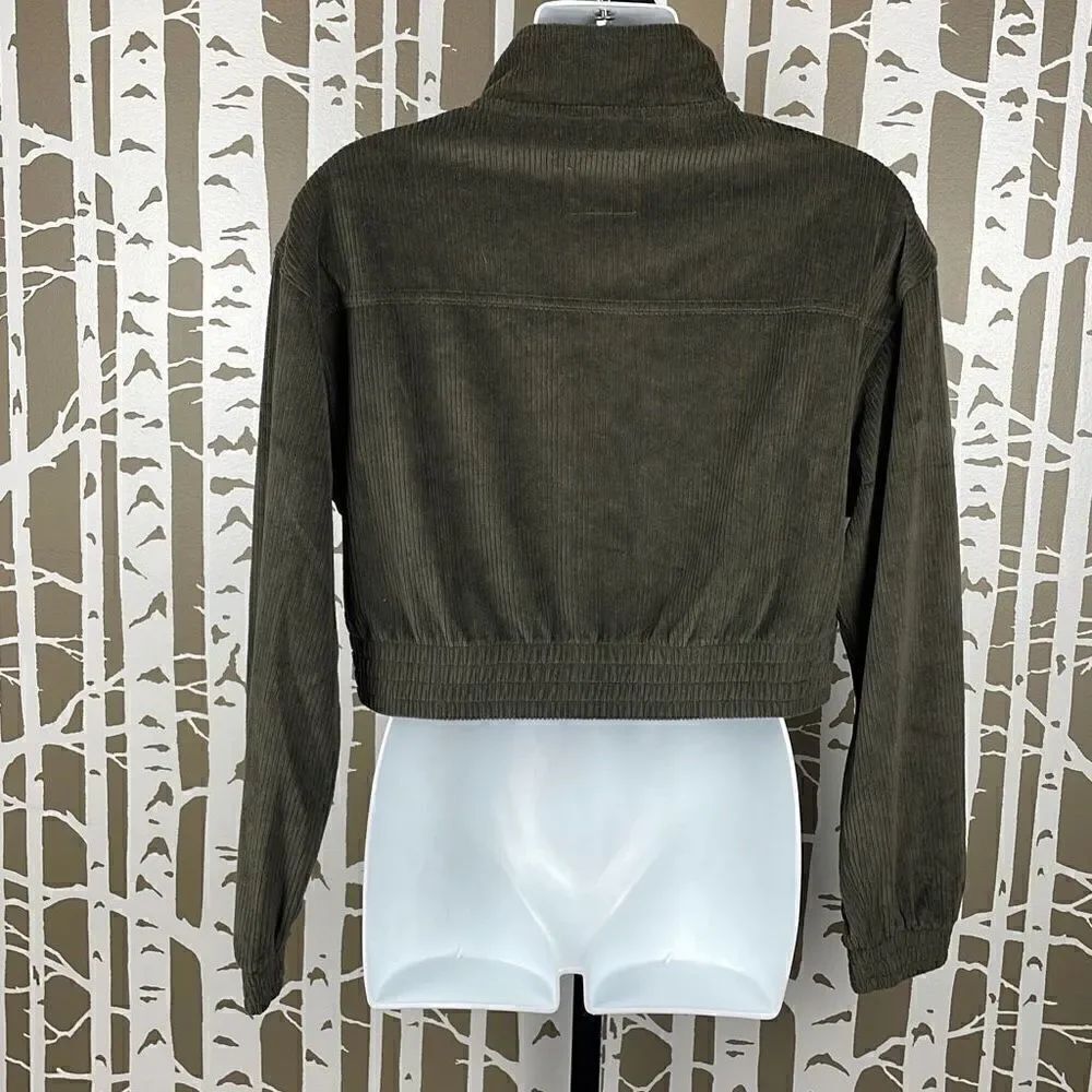 aerie Ribbed Velour Cropped Zip Front Jacket NEW $60 - Picture 3 of 8